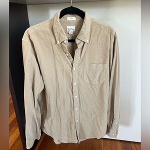 J. Crew Tan Corduroy Button Up